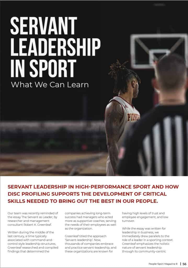 Servant Leadership in Sport